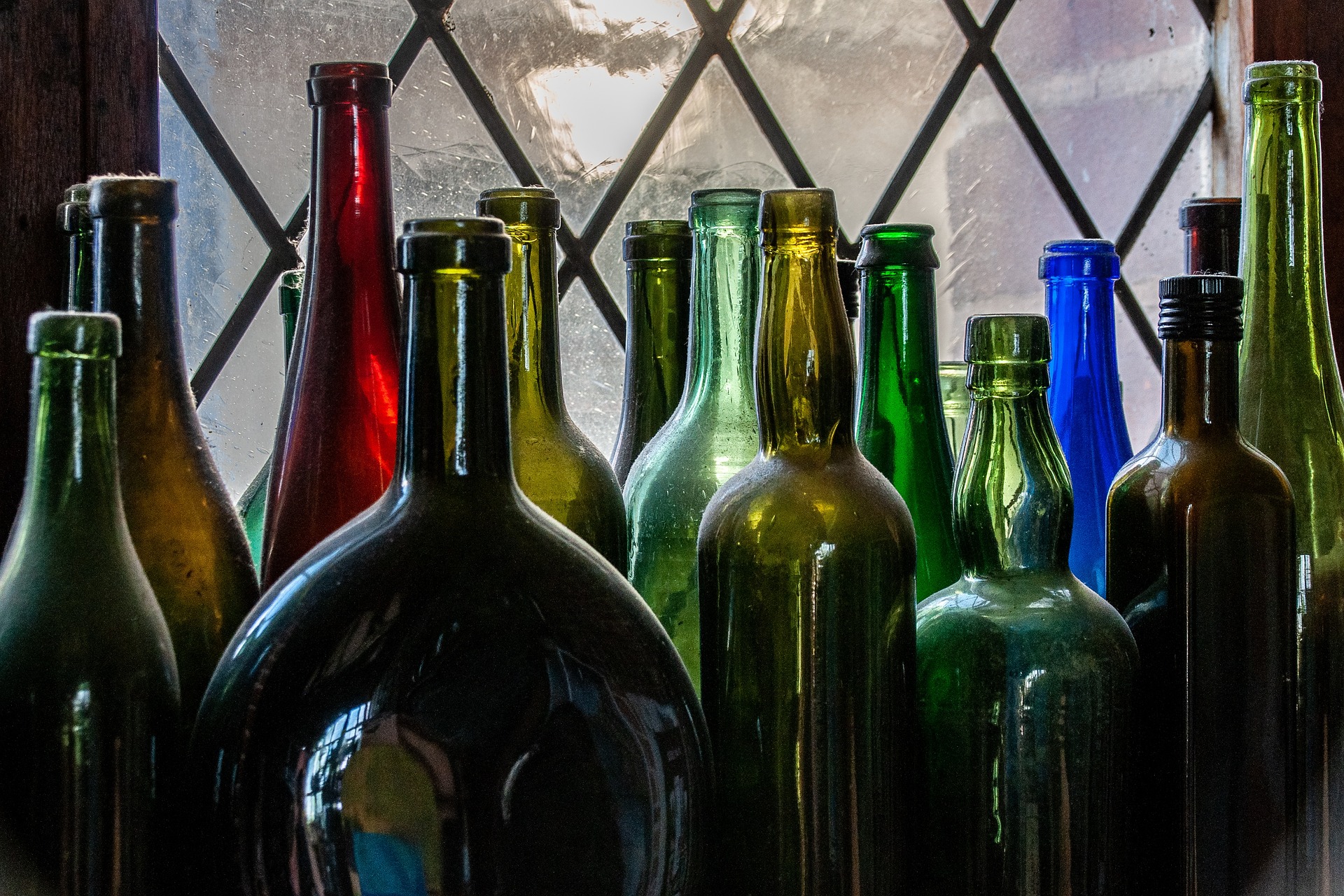Recykling szklanych butelek